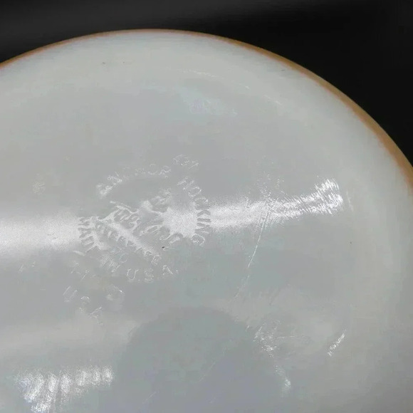 Vintage Fire King Peach Luster Ovenware Casserole Dish Baking Dish - Picture 7 of 10